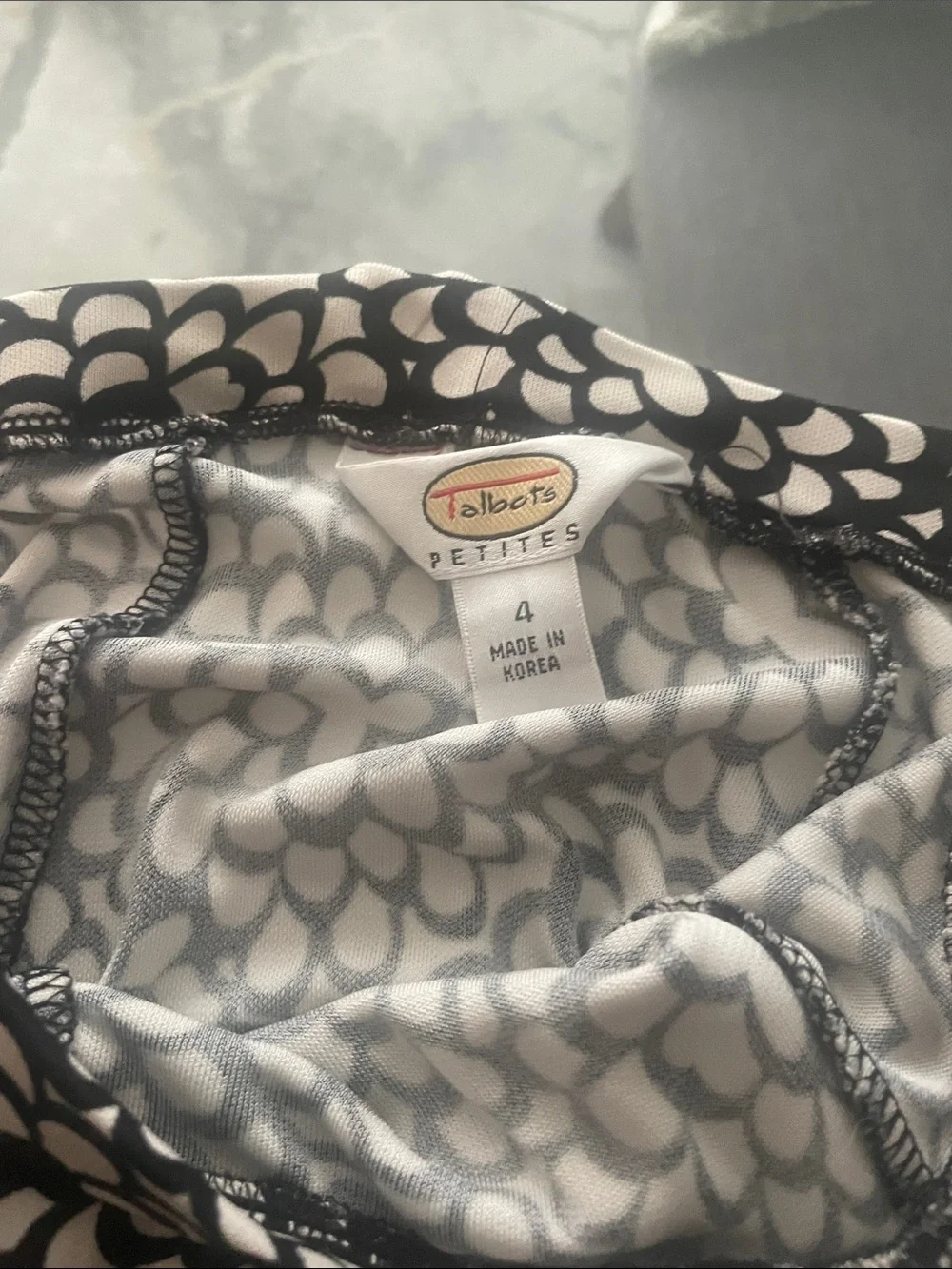 Talbots Black and White Patterned Kids Bottoms
